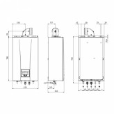 Pachet centrala termica pe gaz in condensare SIME 10P 0463, 24 kW, Kit inclus, alb