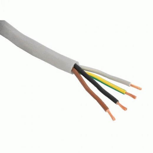 Cablu electric alb din cupru CCA MYYM 4x1.50 mm